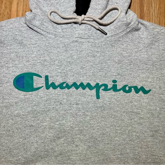 Champion Gray Men's Hoodie Medium - Picture 2 of 4